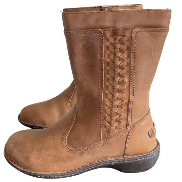 UGG Women's Kaleen Mid Boots Chestnut Leather. Size 8 GUC - Picture 2 of 11